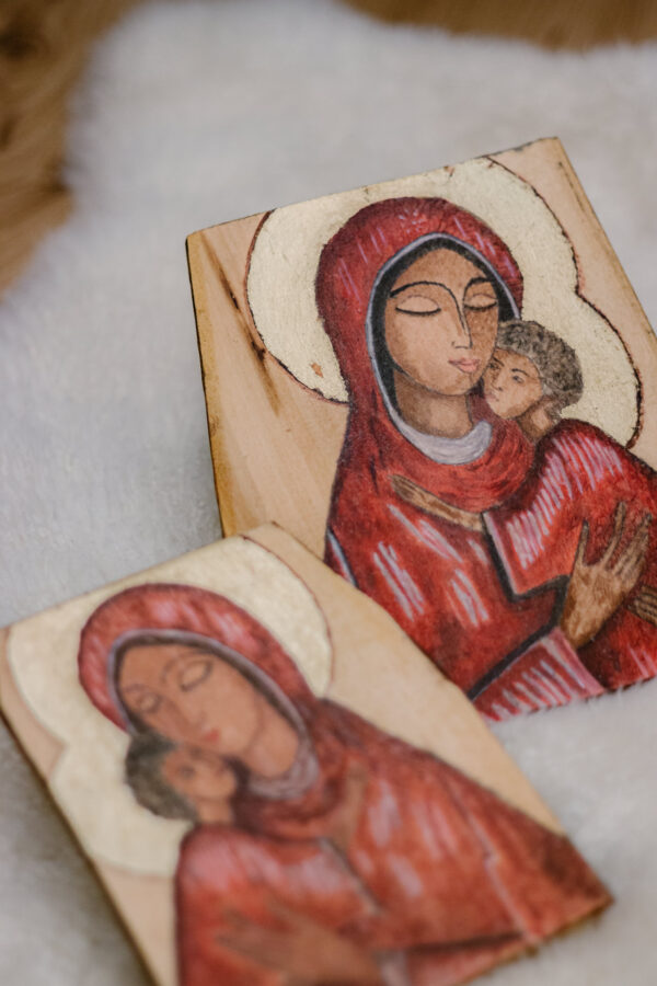Ikona Maryi z zamkniętymi oczami