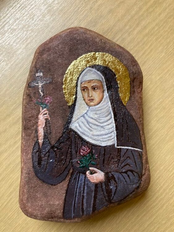 Ikona na kamieniu - św. Rita