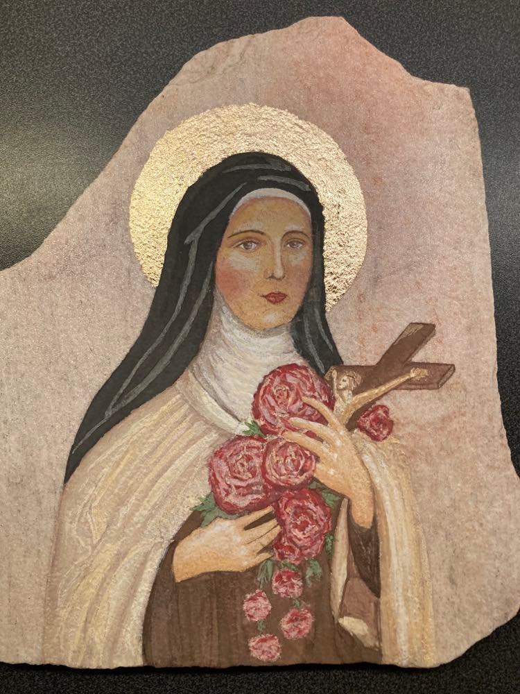 Ikona na kamieniu - św. Teresa z Lisieux